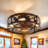 Stay Cool & Stylish Year-Round: 20" Black Farmhouse Caged Ceiling Fan With Remote & Built-In Light