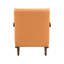 Chaise contemporaine en cuir orange avec rembourrage confortable et accoudoirs modernes