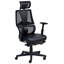 Office Chair Swivel Faux Leather Black
