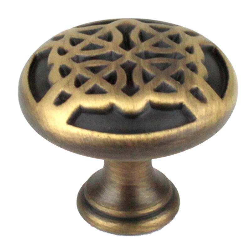 Poignée champignon de diamètre 1 3/16 po Highlander, Laiton délavé