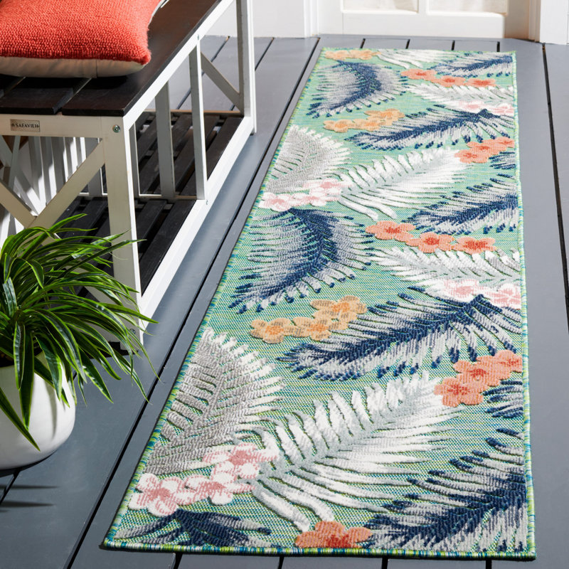 Soper Performance Floral Indoor/Outdoor Area Rug, Runner 2' x 9'