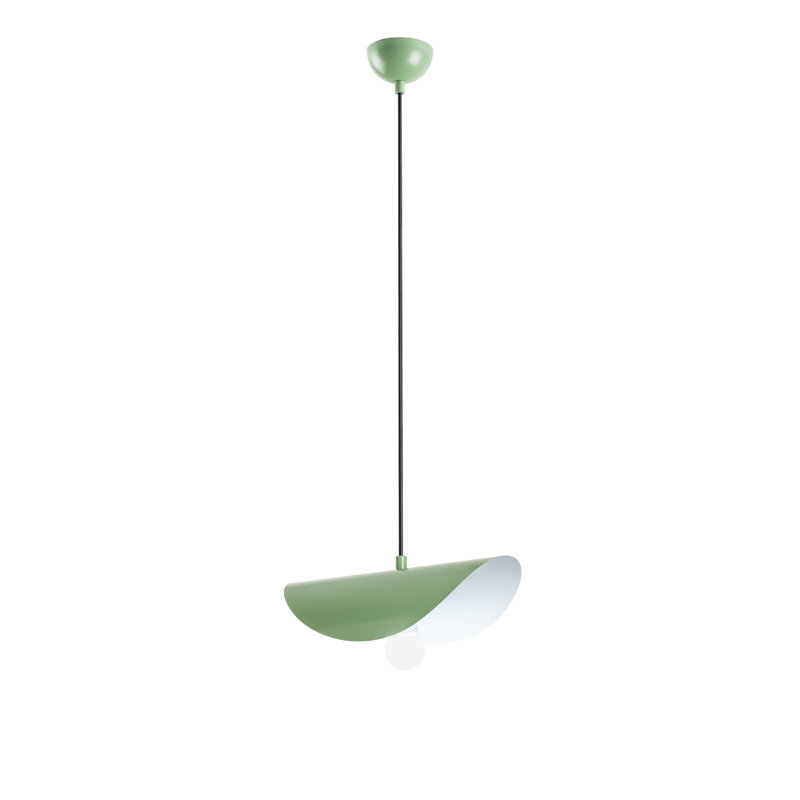Lustre élégant en forme de menthe, hauteur réglable de 17 à 41,7 po, structure en métal, plaque de base de diamètre de 4 po x 2,8 po | 1 x douille E27 (40 W maximum, ampoule non incluse) | Parfait pour les salons et salles à manger modernes, design élégant