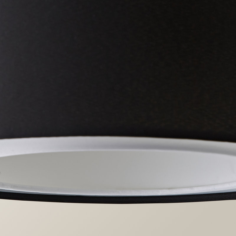 19cm H Fabric Round Pendant Shade ( Slip-On ), Black