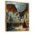 Toile avec cadre flottant or