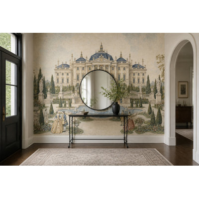 Papier peint baroque vert