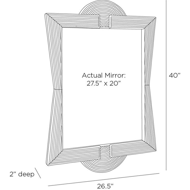 Cypress Free Form Rattan Mirror