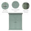 Glancy Two Shutter Doors Removable Wooden Corner Wall Cabinet-1462462044