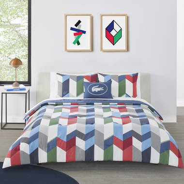 Lacoste Beaumont Cotton Geometric Comforter Set & Reviews
