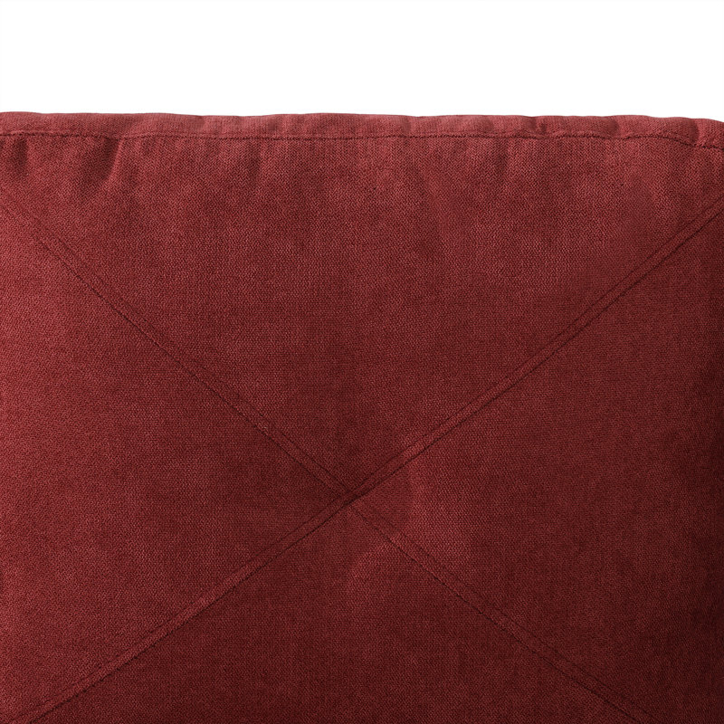 Red Velvet 2-Piece L-Shaped Sectional Sofa Set with Removable Back Cushions, Red Velvet