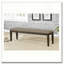 Tissu gris chaud de style transitionnel avec cadre espresso et banc de siège 1 pièce