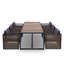 Pawni Teak 6 - Person Rectangular Outdoor Dining Set with Custom Cover