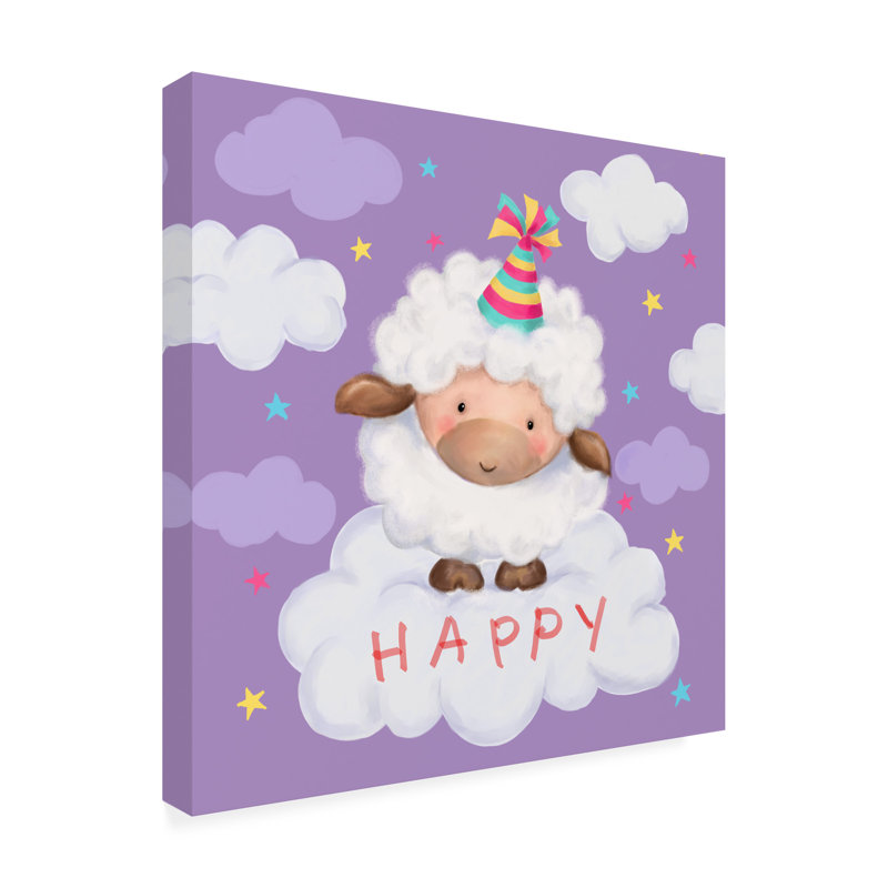 Art sur toile MAKikO Birthday Lamb, H 14 po x l 14 po