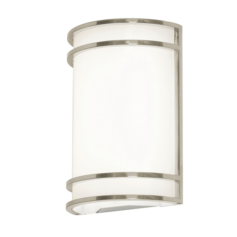 Plafonnier encastré 1 lumière DEL Leamon, Nickel brossé