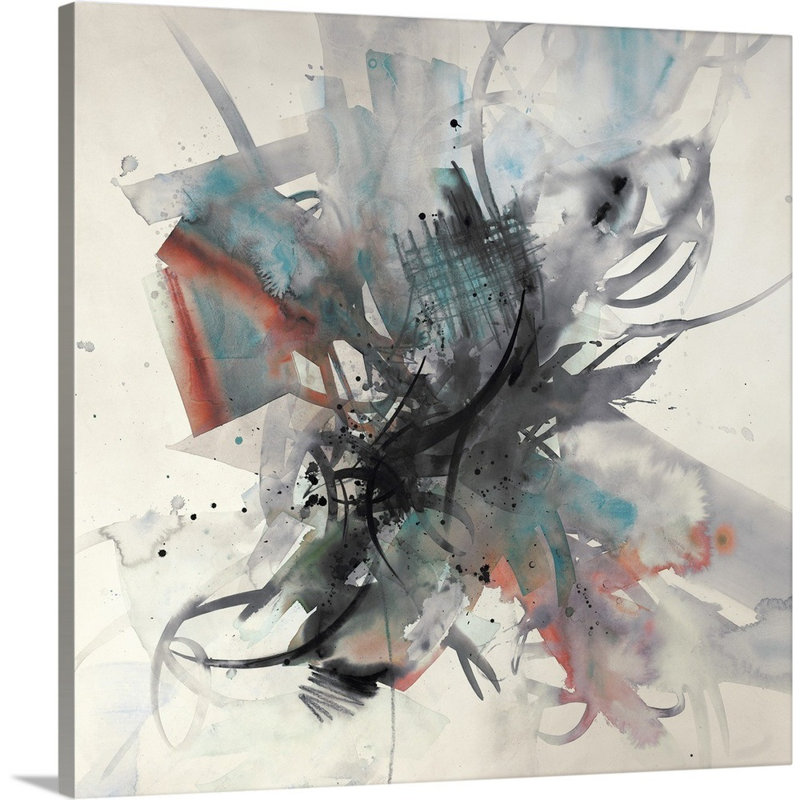« spring élingue iii », peinture sur toile, H 20 po x l 20 po x P 1,25 po, Toile tendue