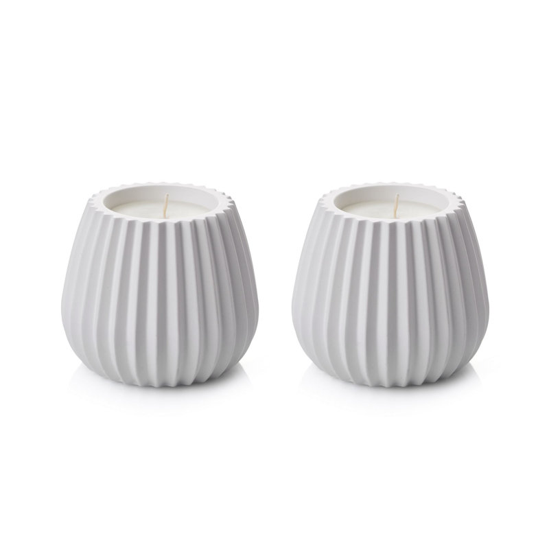 Ensemble de bougies non parfumées (2 pièces), paraffine blanche, 3,5 x 3,1 x 3,9 pouces | Capacité de 400 ml par pièce | Durée de combustion longue durée: 9 heures | Décoration sécuritaire et élégante, idéale pour la détente et l'ambiance
