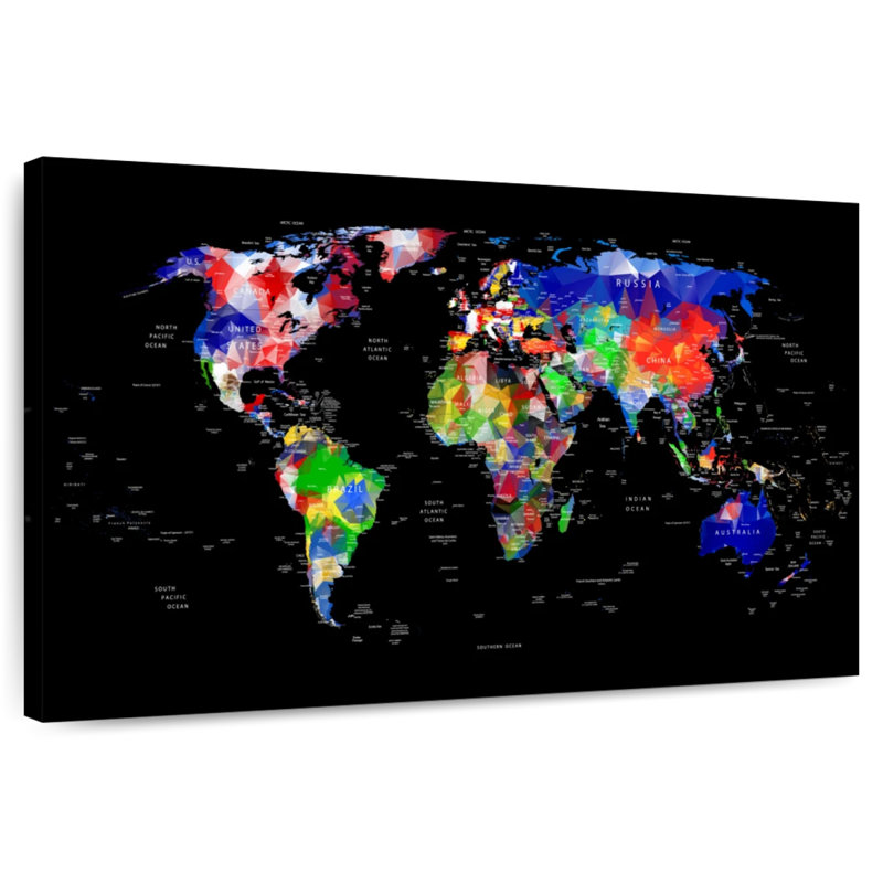 Aliaz Geometric Map, 34" H x 51" W