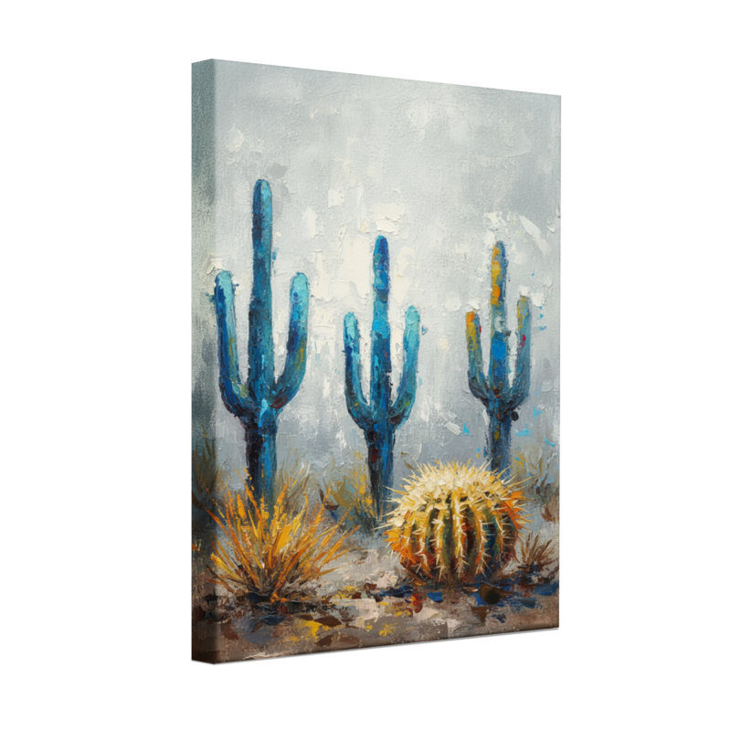 Plantes et fleurs, paysage de cactus du désert, reproduction d'art, H 18 po x l 12 po