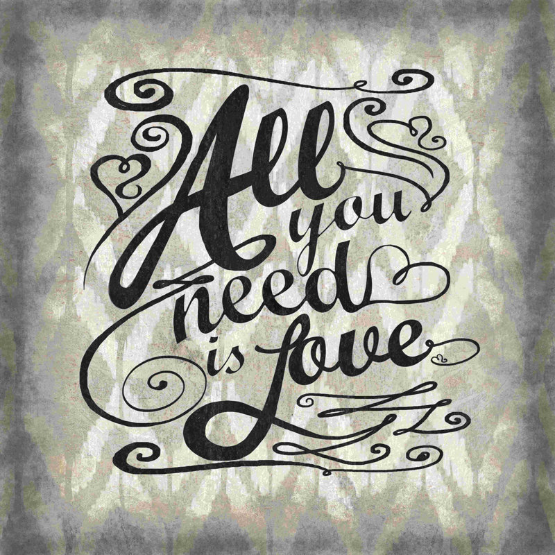 « All You Need », H 30 po x l 30 po, Gris / noir