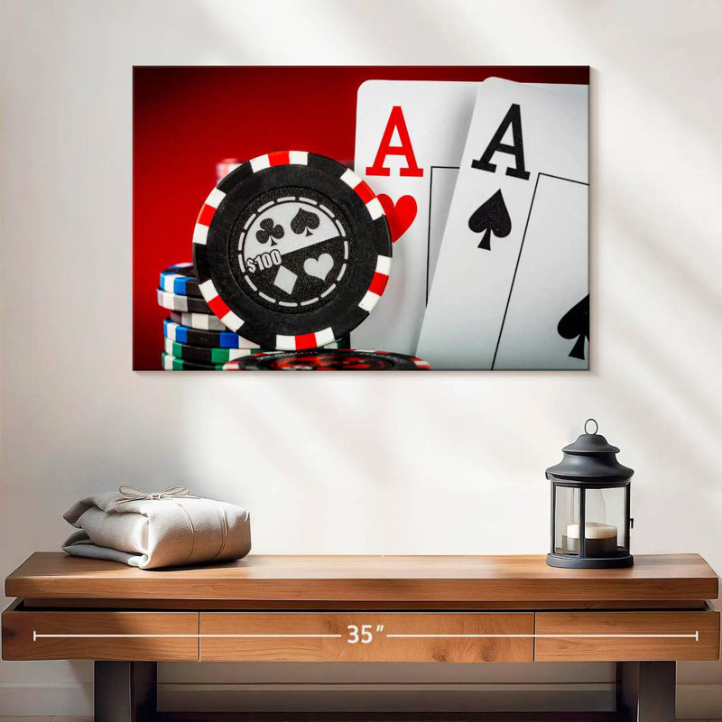'Chips And Aces, 16" H x 24" W