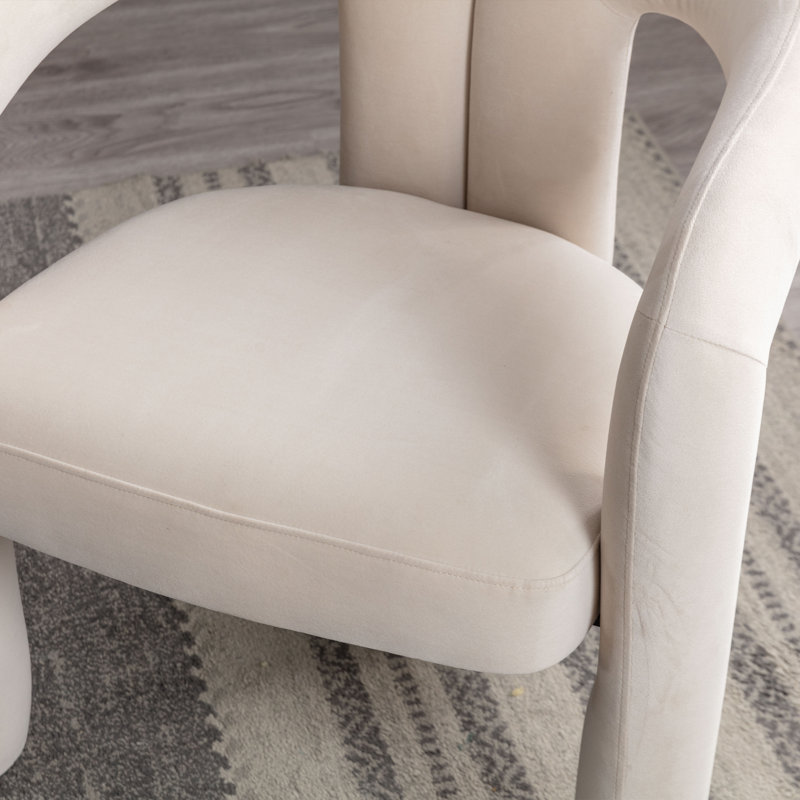 Alejos Velvet Armchair, Beige