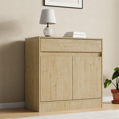 Buffet Cabinet With 2 Doors And Drawer, Coffee Bar Cabinet With Adjustable Shelf, Modern Kitchen Buffet Sideboard For Living Room, Kitchen