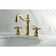 Heritage Big Cross Handle Widespread Bathroom Faucet with Drain Assembly
