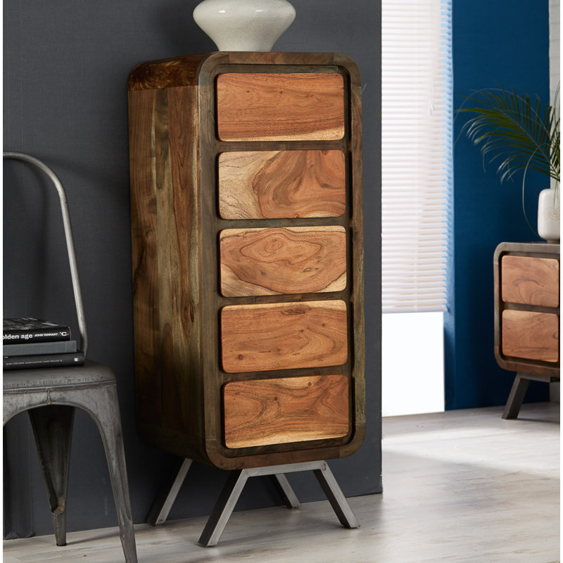 Pettingell 45cm W 5 - Drawer Chest of Drawers