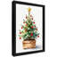Art encadré noir, plantes exquises de Noël rétro, impressions murales de style rétro-1151085090