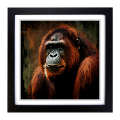 Orangutan Post-Impressionism - Framed Print