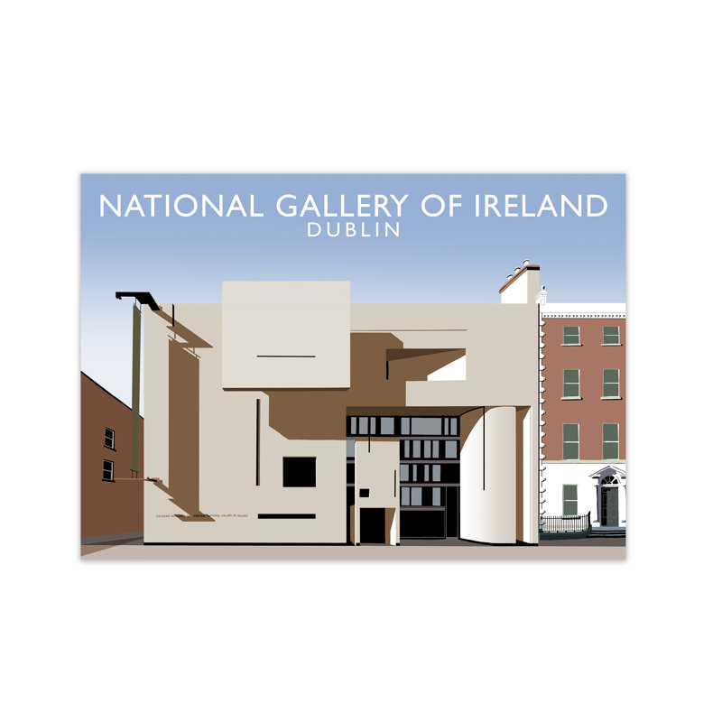 National Gallery Of Ireland Dublin by Richard O'Neill - Print, 59.4 cm H x 81.4 cm W
