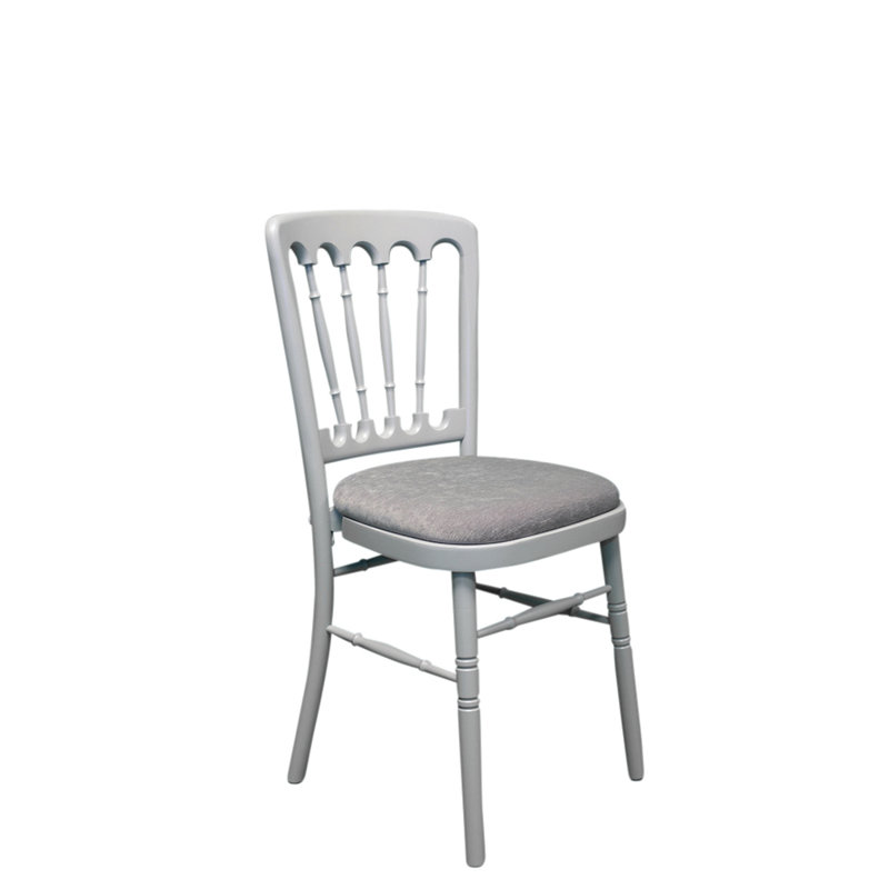 Arroyo 43cm H Polyester Blend Upholstered Slat Back Side Chair, Grey, Grey