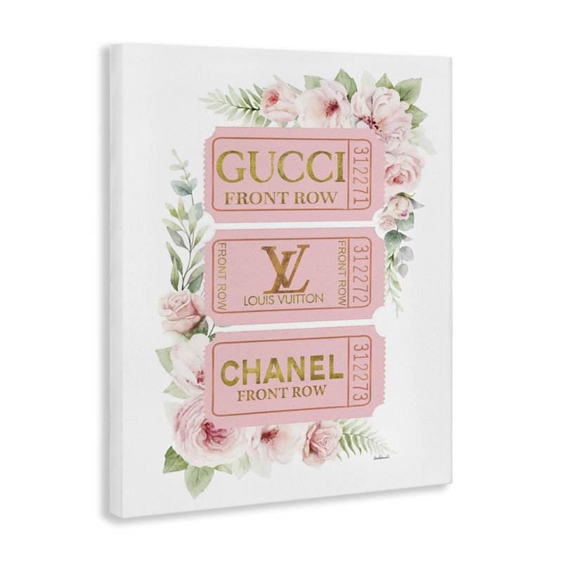  Art mural sur toile Chic Floral Glam par Amanda Greenwood, H 30 po x l 24 po