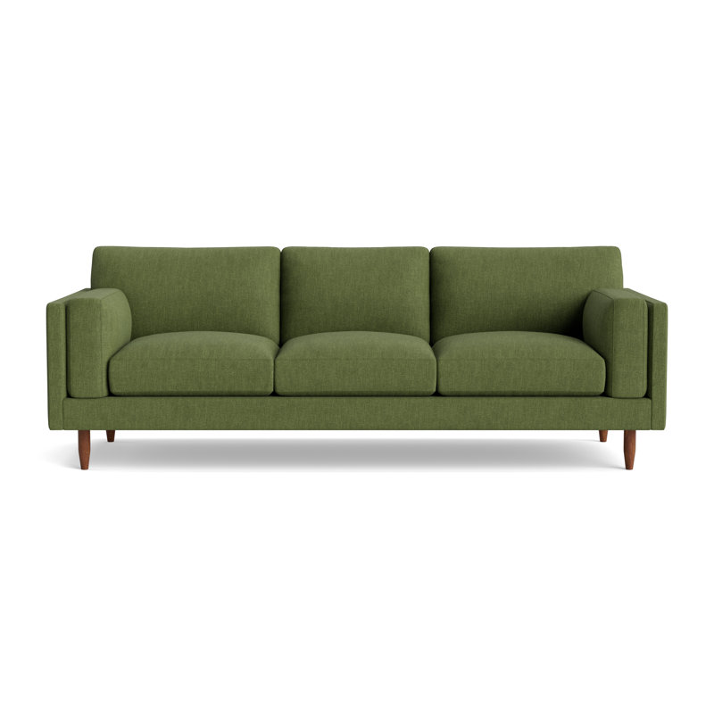 Skinny Fat Sofa (95"), Performance Weave - Basil
