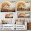Minimalism Oak Tree Shimmering Autumn I - Floral Canvas Art Print-239869279-239869273