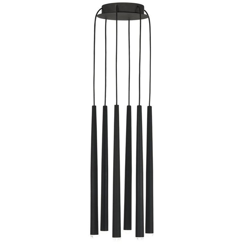 Pylon 6 - Light LED Pendant, Nightshade Black