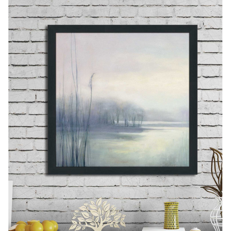 « misty souvenirs ii », reproduction de peinture à l’aquarelle encadrée, H 33,5 po x l 33,5 po x P 0,75 po