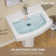 Rectangular Pedestal Bathroom Sink With Overflow