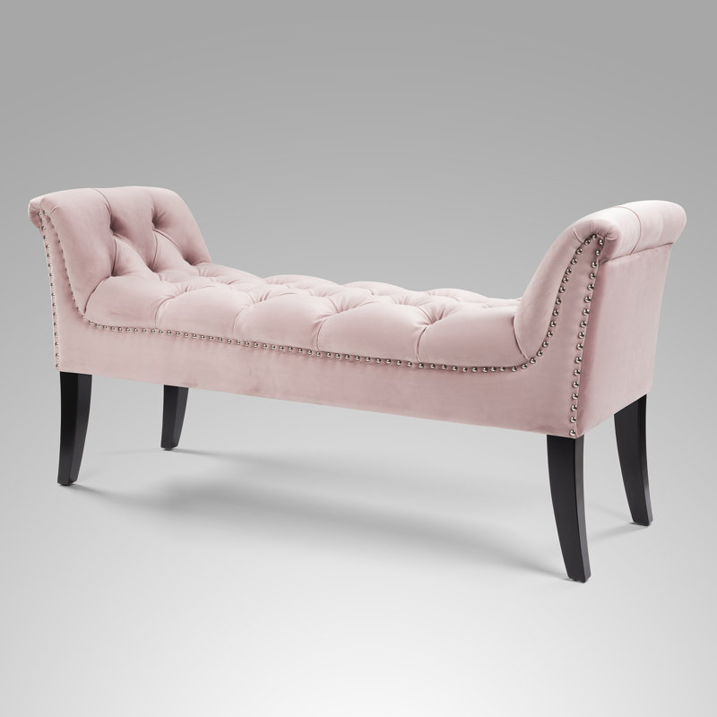 Denno Polyester Upholstered Bench, Grey