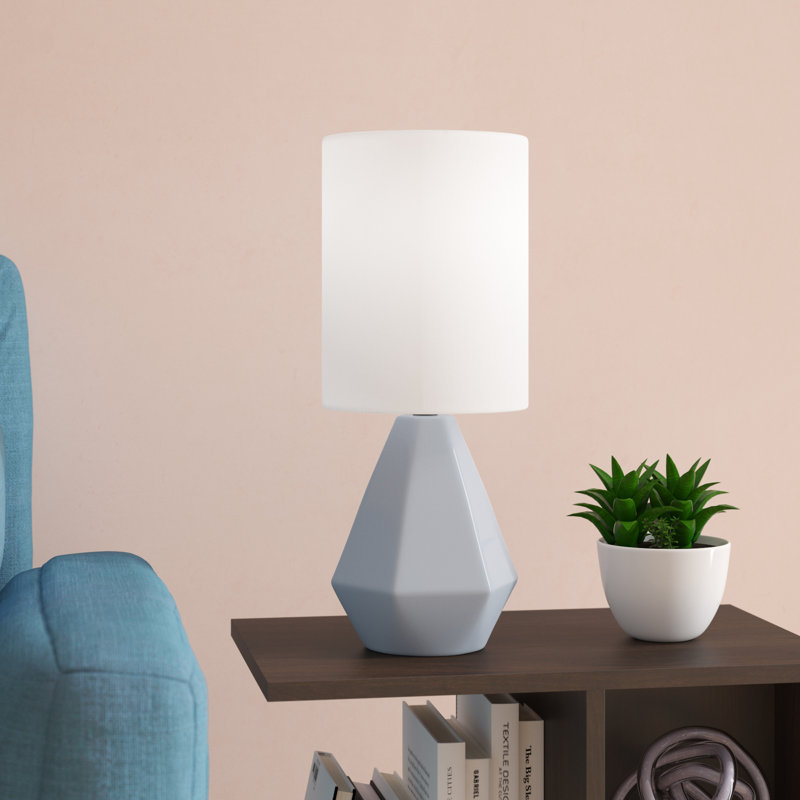 Lampe de table en céramique Bret, Gris