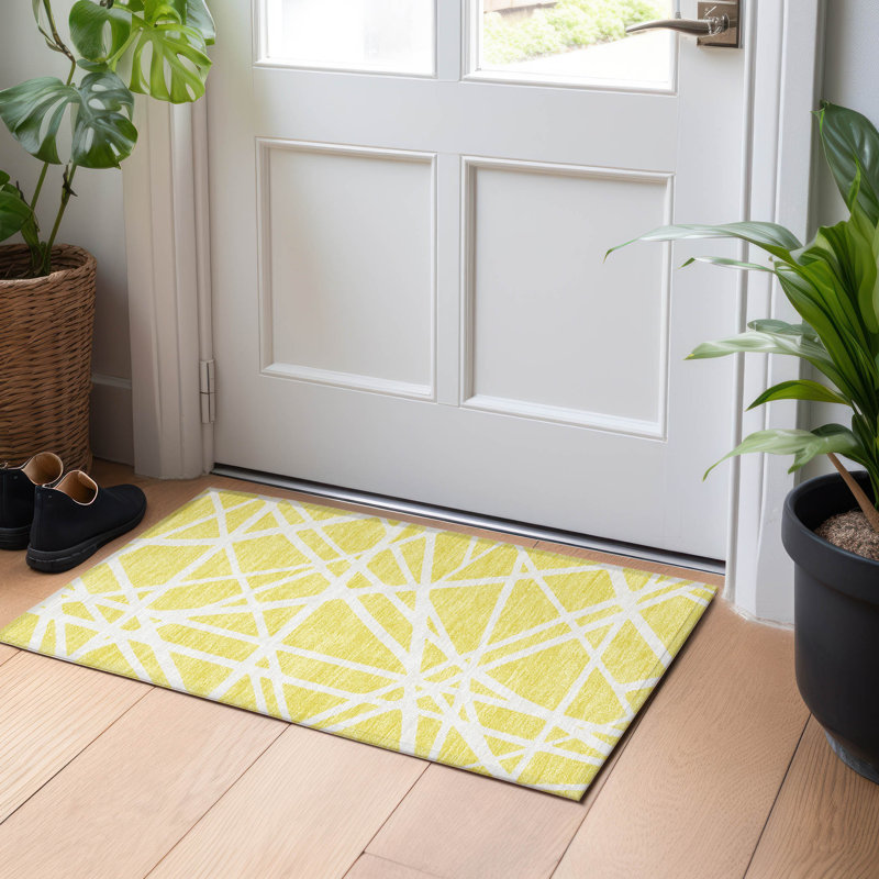 Machine Washable Indoor/Outdoor Chayden ACN1040 1'8" x 2'6" Rug, Rectangle 1'8" x 2'6"