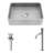 Segovia Gothic Apollo Gothic 16" L x 12" W x 4" H Rectangular Concrete Vessel Bathroom Sink with 12" H Faucet