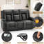Causeuse inclinable avec console et haut-parleurs Bluetooth, canapé inclinable manuel Rv-811997955