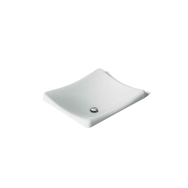DemiLav Metal Specialty Vessel Bathroom Sink, Gris glacé