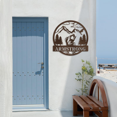 LILY24, plaques en métal sur mesure, nom de métal, art mural en métal, lettre fendue, monogramme, décoration murale extérieure, art mural en métal, nom de famille, signe de nom de famille, cadeau de mariage personnalisé