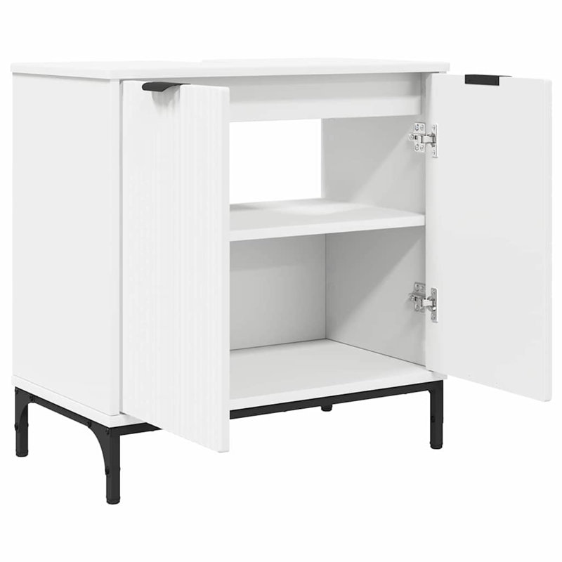 Engineered Wood Bathroom Cabinet, White
