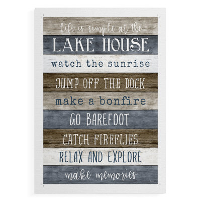Simple Lake Rules - Impression sur toile seulement - NON-CADRE