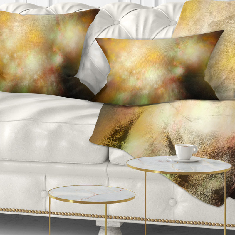 Coussin lombaire en ciel parfait starry Abstract, Jaune / vert