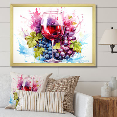 Grape Elegantburgundy Wine II - art mural vin