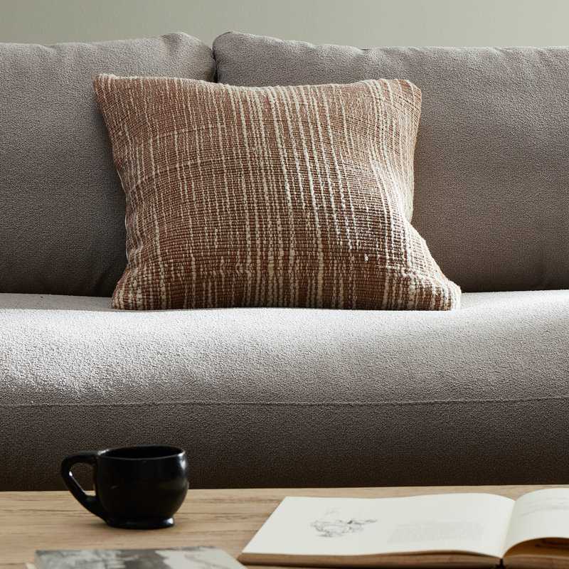 Rectangular Pillow Cover & Insert, Square 20"H x 20"W, Black/Taupe