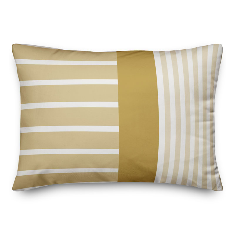 Abstract Outdoor Throw Pillow, Yellow